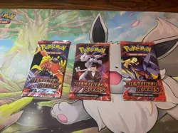 Pokemon Scarlet & Violet Destined Rivals Booster (3) Packs Lot - Image 1