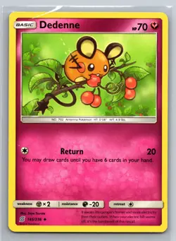 Dedenne 145/236 Unified Minds Basic Fairy-Type Return Uncommon Pokemon TCG - Image 1