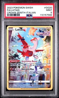 Pokemon PSA 9 Latias #GG20 Galarian Gallery Zenith Regale 2023 Italiano - Image 2