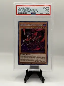 2019 YU-GI-OH! GOLD SARCOPHAGUS TIN TN19-EN005 RED-EYES ALT BLACK DRAGON PSA 9 - Image 1