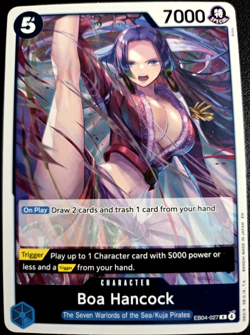Boa Hancock EB04-027 Rare ONE PIECE Tcg Card Game NM Blue - Image 1