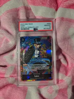 PSA 10 One Piece Kingdoms Of Intrigue Sabo Alternate Art OP04-083 Card Gem Mint - Image 1