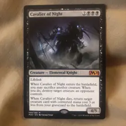 1x NM Cavalier of Night Core Set 2020 M20 MTG Magic the Gathering - Image 1