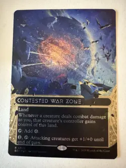 Contested War Zone - 098 - Borderless Galaxy Foil - Edge of Eternities MTG X1 NM - Image 1