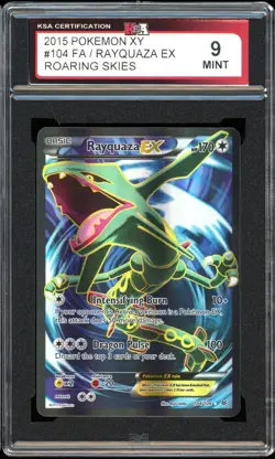 2015 Pokemon Roaring Skies #104 Rayquaza EX Full Art KSA 9 Mint - Image 1