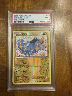 Low Pop PSA 9 Shinx Reverse Holo XY Breakpoint 44/122 Pokemon - Image 1