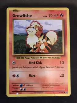 Growlithe 17/108 - Evolutions - Common - Pokemon Card TCG - LP - Image 1