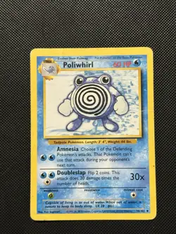Pokemon 1999 WOTC Base Set - Poliwhirl - 38/102 - Non Holo Uncommon - MP-HP - Image 2