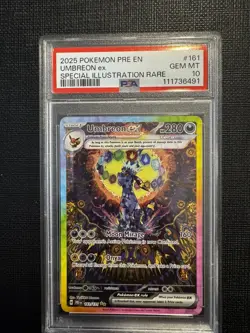 Pokemon 2025 Umbreon ex 161/131 SIR Prismatic Evolutions GEM MINT PSA 10 - Image 1
