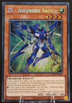 ZS - Ascended Sage MP22-EN059 Prismatic Secret Rare (1st Ed) - YuGiOh (NM) - Image 1