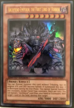 YuGiOh Archfiend Emperor, the First Lord of Horror Ultra Rare JOTL-ENDE1 - Image 1