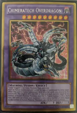 YuGiOh Chimeratech Overdragon Gold Rare PGLD-EN055 - Image 1