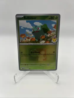 001/132 Bulbasaur 2026 Pokemon Day League Stamped Promo Card Mega TCG Play - Image 1