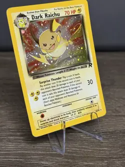 Dark Raichu 83/82 Holo Rare Team Rocket SecretRare Pokemon Card WOTC SWIRL LP/NM - Image 4