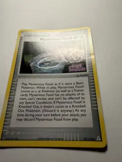 Pokemon Card Mysterious Fossil HP 50 79/92 EX Legend Maker STAMPED Light Play - Image 2