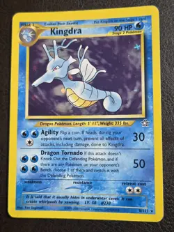 Kingdra 8/111 Neo Genesis Holo Pokemon Card Vintage - Image 1