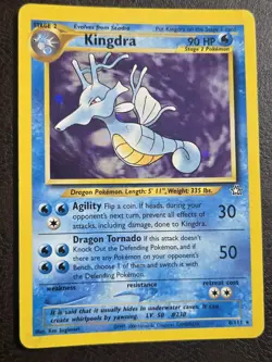 Kingdra 8/111 Neo Genesis Holo Pokemon Card Vintage - Image 2