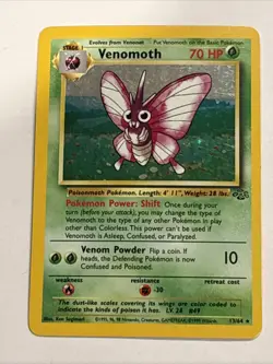 Venomoth 13/64 Jungle Holo Pokemon TCG MP Vintage Awesome Card 🔥 - Image 1