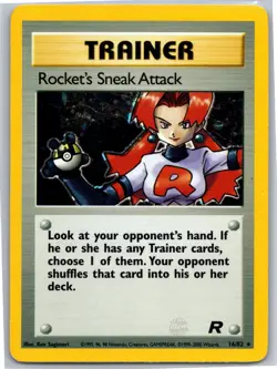 Rocket's Sneak Attack Holo Rare Team Rocket Holo 16/82 Pokemon Card LP - Image 1