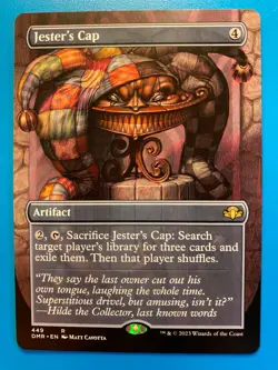 MTG 1x BORDERLESS Jester's Cap # 449 Dominaria Remastered Magic Gathering x1 NM - Image 1