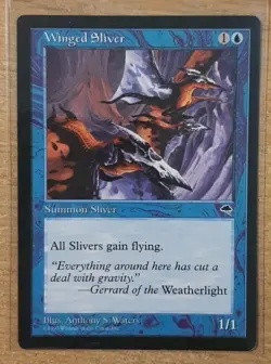 1997 MAGIC THE GATHERING TEMPEST WINGED SLIVER TD25 - Image 1