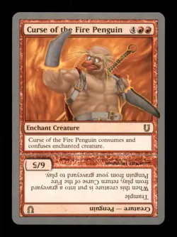 Curse of the Fire Penguin LP Light Play Unhinged MTG [9024] - Image 1