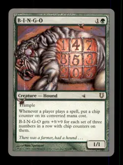 B-I-N-G-O LP Light Play FOREIGN Unhinged MTG [12465] - Image 1