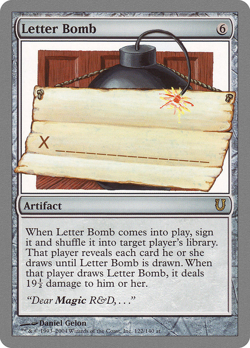 Letter Bomb [Unhinged] M/NM MTG Magic - Image 1