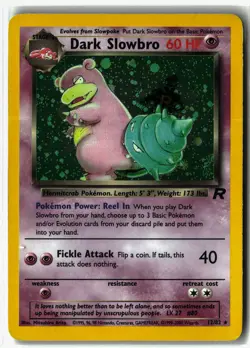 Dark Slowbro ⭐ 12/82 WOTC Holo Rare Team Rocket 2000 Pokemon LP/MP - Image 1