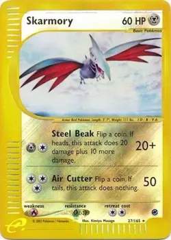 Pokemon TCG - Skarmory - 27/165 - Rare - Reverse Holo - Expedition [Near Mint] - Image 1