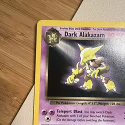 Pokemon TCG Dark Alakazam Team Rocket Set Non holo-Rare 18/82 LP - Image 5