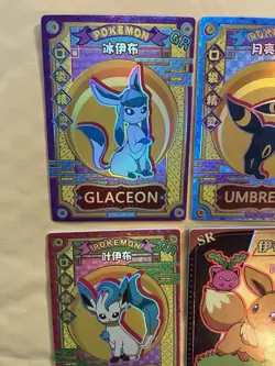 Complete Eeveelutions Set 9 Cards - Baby Eif Pokemon Chinese Eevee Umbreon Plus - Image 2