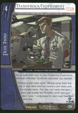 Dangerous Experiment 2004 Marvel vs System Spider-Man TCG Card (NM) - Image 1