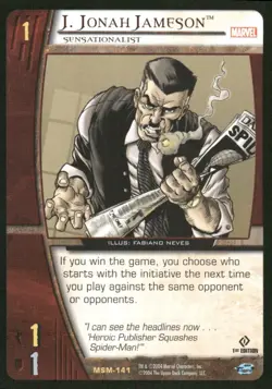 J Jonah Jameson 2004 Marvel vs System Spider-Man TCG Card (NM) - Image 1