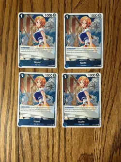 One Piece Card Game Nami OP09-050 R English Playset X4! - Image 1