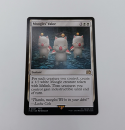 Moogles' Valor MTG Rare Magic: The Gathering Final Fantasy 6 FFVI White Instant - Image 1