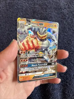 Pokemon TCG: Machamp GX (64/147) Full Art Holo - Sun & Moon Burning Shadows -NM - Image 3