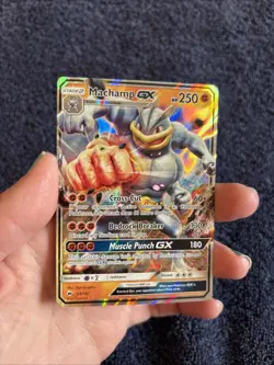 Pokemon TCG: Machamp GX (64/147) Full Art Holo - Sun & Moon Burning Shadows -NM - Image 4