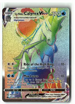 Ice Rider Calyrex VMAX ⭐ 202/198 Holo Rare Rainbow Chilling Reign Pokemon NM - Image 1