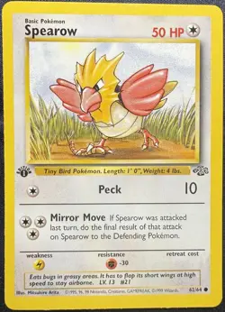 Pokemon TCG Spearow 62/64 Jungle Set First Edition Common Vintage - Image 1