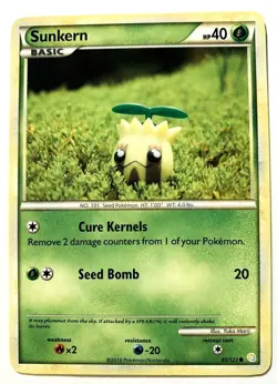 SUNKERN - 85/123 - Heartgold & Soulsilver - Common - Pokemon - NM - Image 1