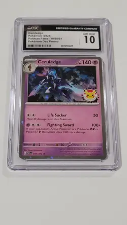 2024 Pokemon Ceruledge #040/091 Promo, Paldean Fates Pokemon Day 2024 CGC 10 - Image 1