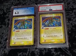 (2×) 2006 Pokemon EX Holon Phantoms Deoxys 6/100 Holo Rare - Error PSA 5/CGC 6.5 - Image 2