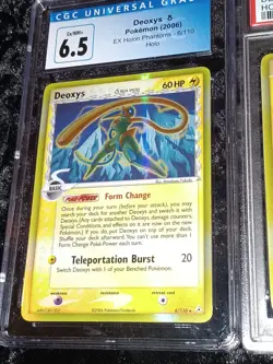 (2×) 2006 Pokemon EX Holon Phantoms Deoxys 6/100 Holo Rare - Error PSA 5/CGC 6.5 - Image 5
