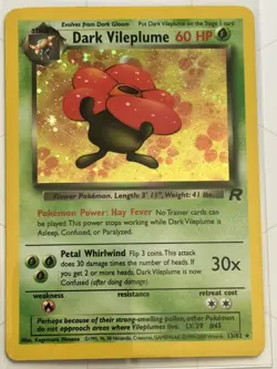 Pokemon Dark Vileplume 13/82 Holo Team Rocket NM - Image 1