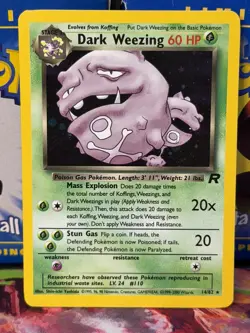 Pokemon tcg Team Rocket Dark Weezing Holo #14/82 - Image 1