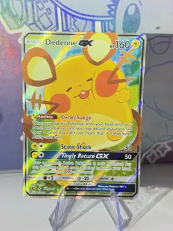 Dedenne GX 195a/214 Full Art Alternate Art Promo Holo Pokemon English Near Mint - Image 1