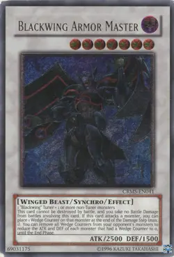 Yugioh Blackwing Armor Master DP11-EN013 Super Rare 1st LP - Image 1