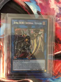 Yugioh Xtra HERO Infernal Devicer BLC1-EN009 Secret Rare - Image 1