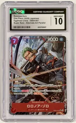2026 One Piece Roronoa Zoro EB04-007 SR Egghead Alternate Art CGC 10 Japanese - Image 1